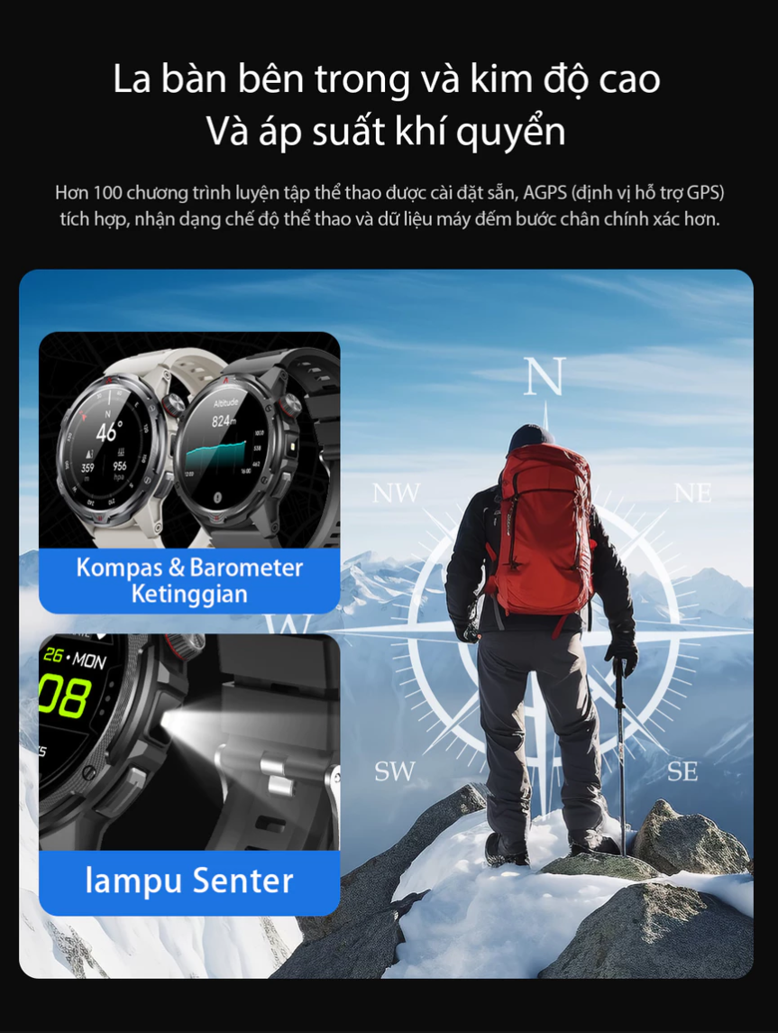 AOLON TETRA R4 outdoor compass barometer