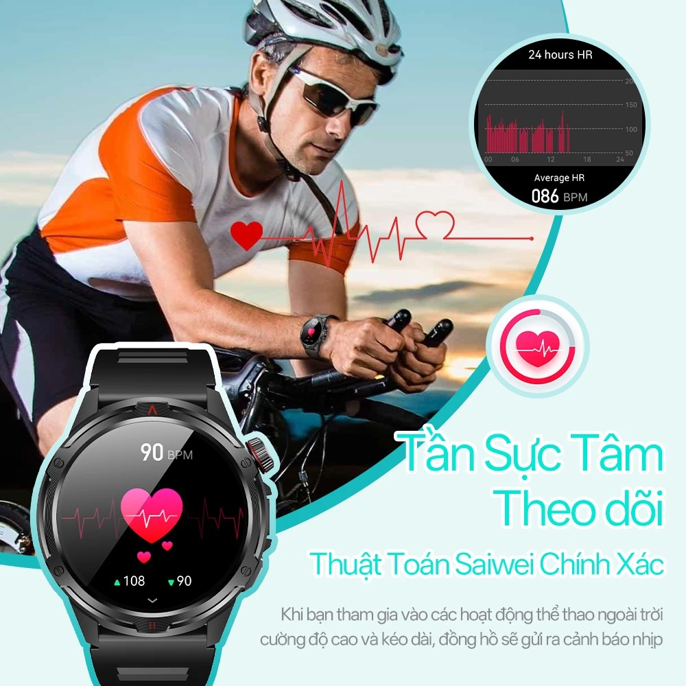 AOLON TETRA R4 theo dõi sức khỏe 24h